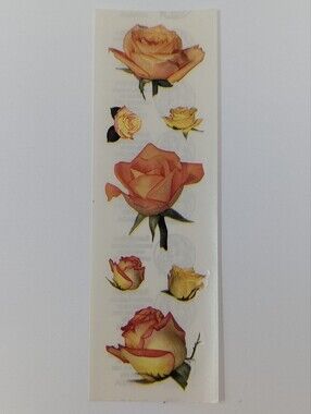 Sandylion Stickers Pink Roses Flowers Vintage